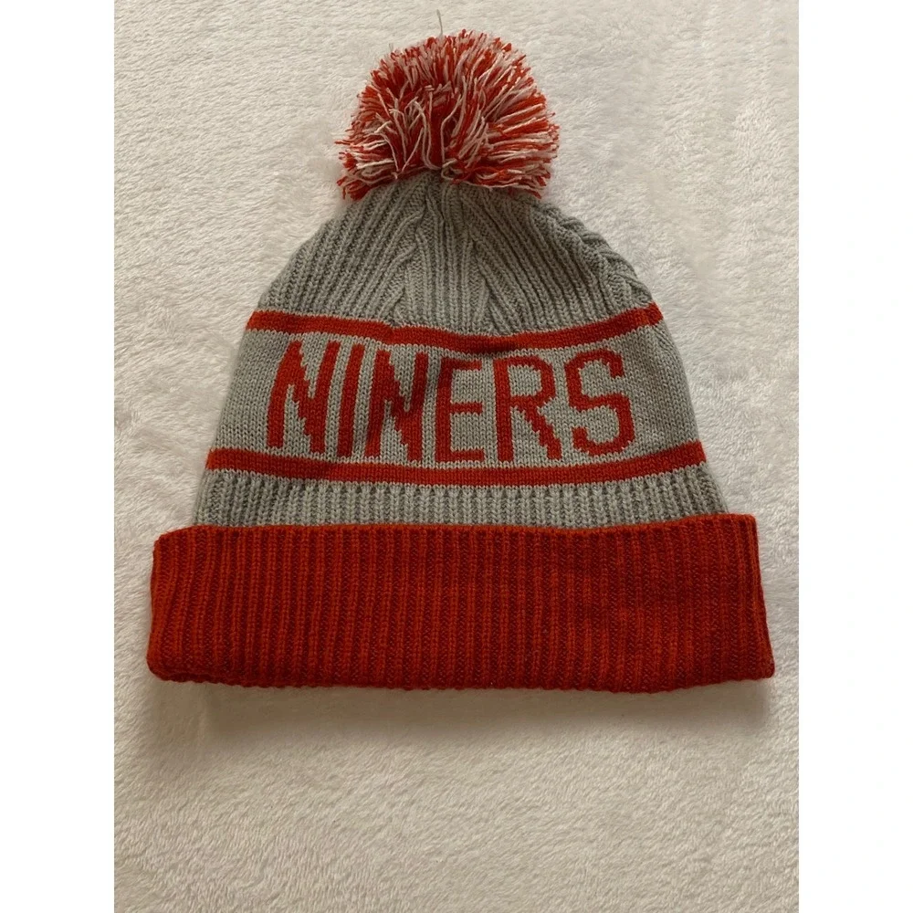 San Francisco 49ers Beanie Hat Mens Idegy‎ Red Grey Niners Pom Knit Cuffed Cap